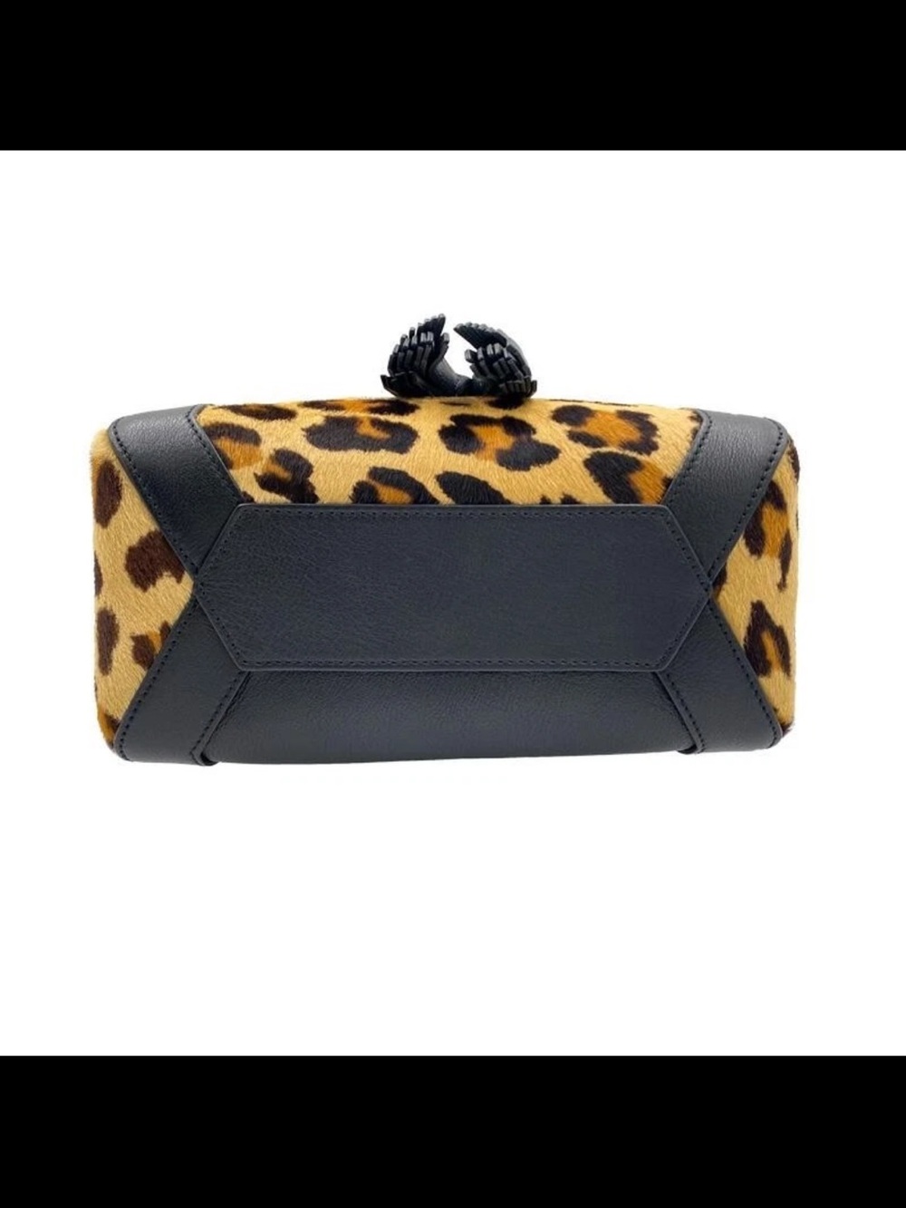 Mulberry Leopard-Print Mini Bucket Bag in Black and Tan - Picture 4 of 8